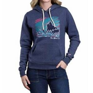 NEW TIN HAUL long sleeve roping screen cowgirl sweatshirt hoodie in navy